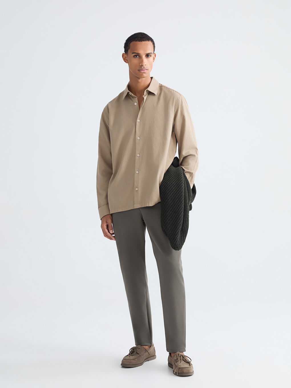 Regular Fit Dobby Shirt-1