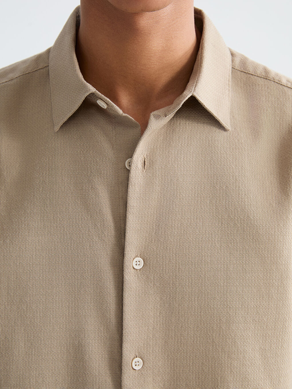 Regular Fit Dobby Shirt-2