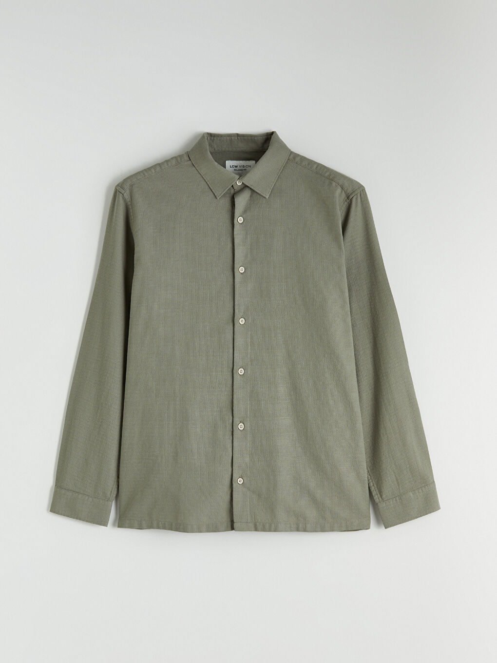 Рубашка из ткани добби стандартного кроя для мужчин-4