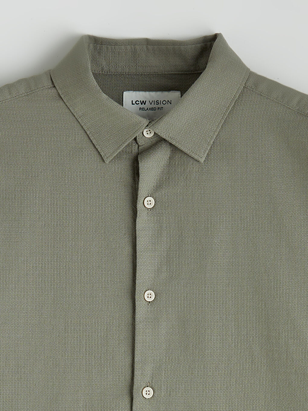 Рубашка из ткани добби стандартного кроя для мужчин-5