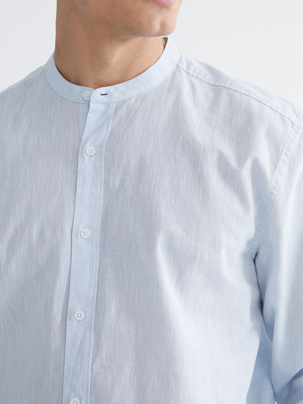 Мужская рубашка стандартного кроя из льняной смеси-2
