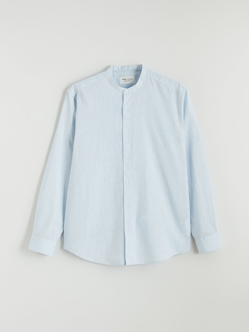 Мужская рубашка стандартного кроя из льняной смеси-4