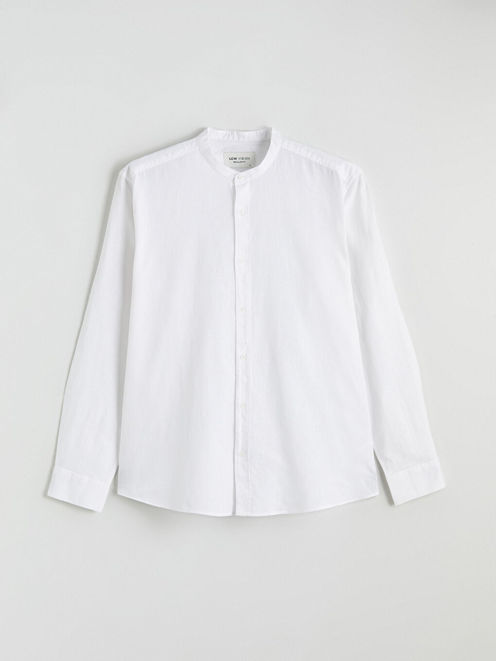 Мужская рубашка стандартного кроя из льняной смеси-4