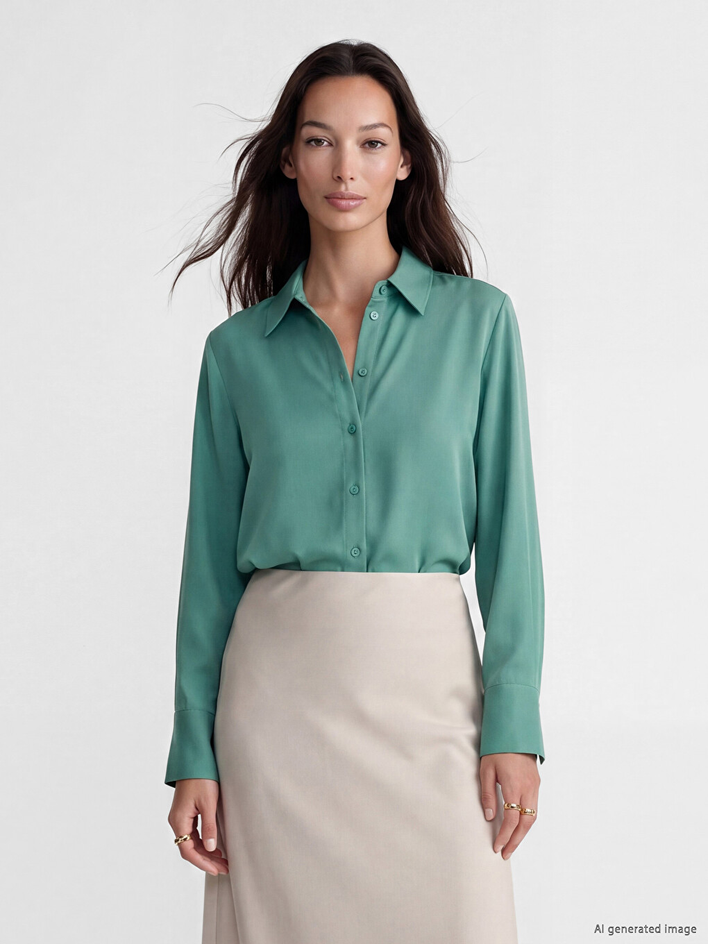 Oversize Satin Women's Shirt