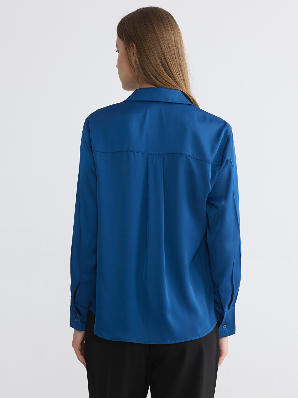 Oversize Satin Women's Shirt-3
