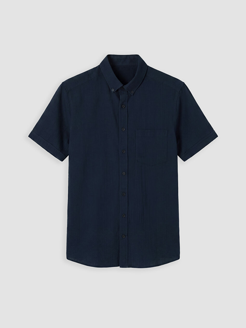 Lacivert Regular Fit Armürlü Erkek Gömlek