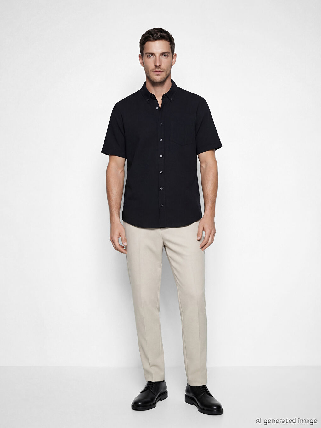 Regular Fit Dobby Men's Shirt-1