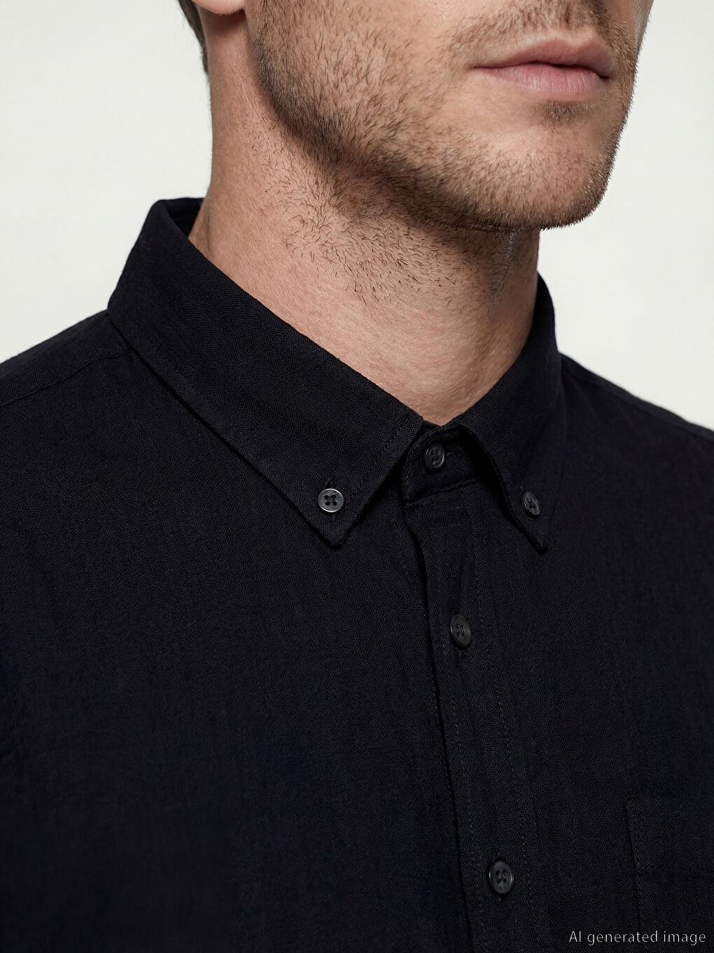 Regular Fit Dobby Men's Shirt-2