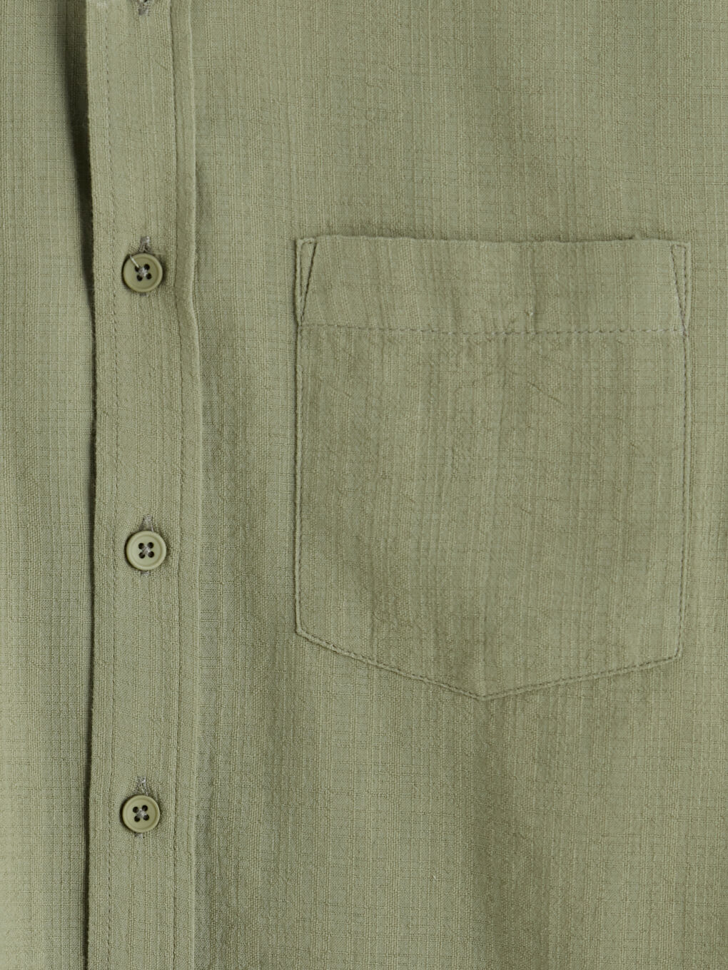 Yeşil Regular Fit Armürlü Erkek Gömlek-2