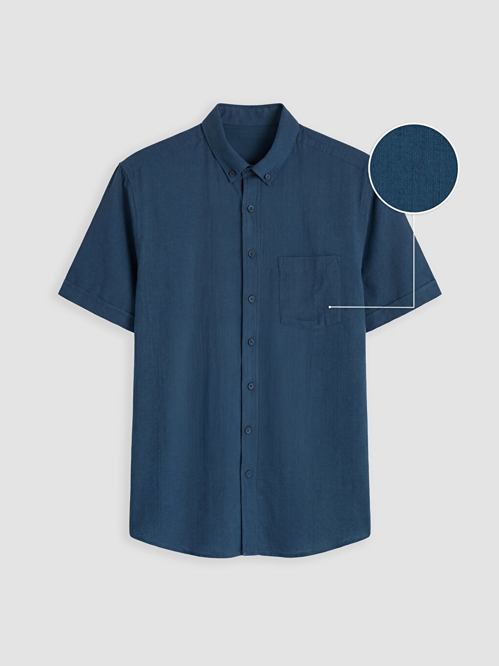 İndigo Regular Fit Armürlü Erkek Gömlek