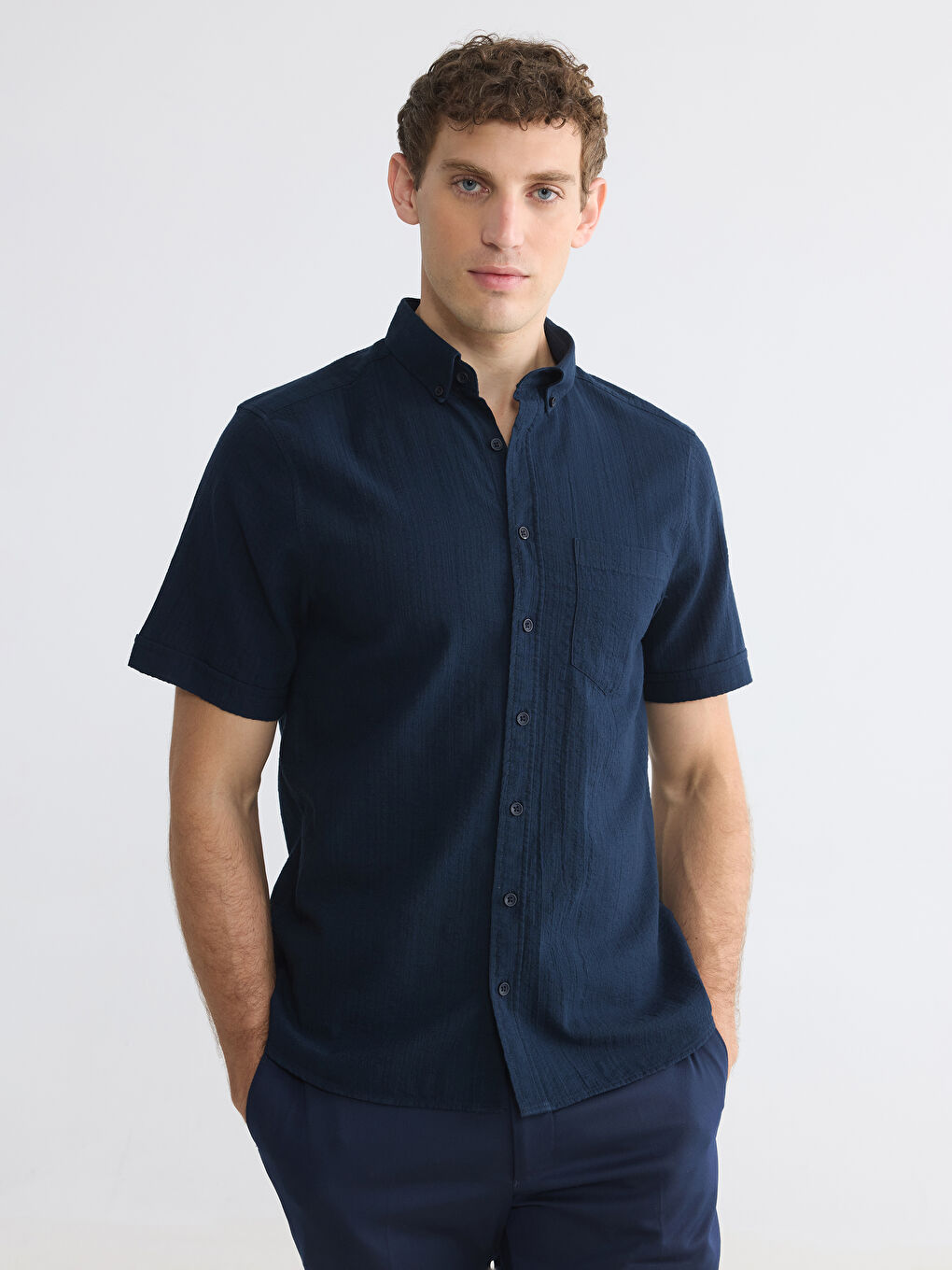 Regular Fit Dobby Men's Shirt