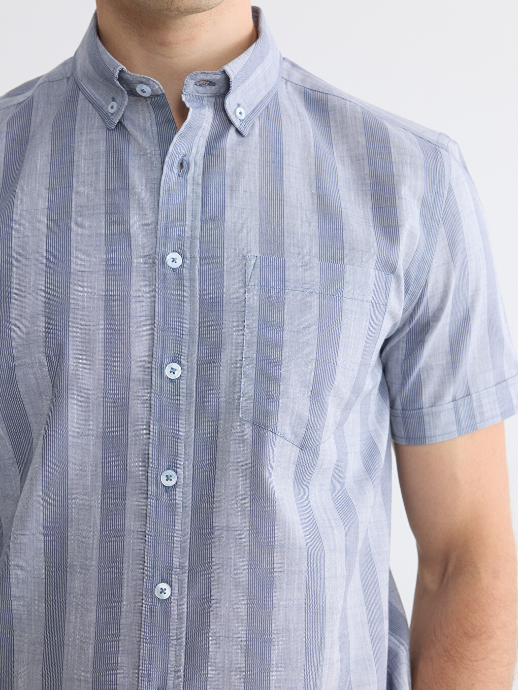 Regular Fit Striped Dobby Men's Shirt-4