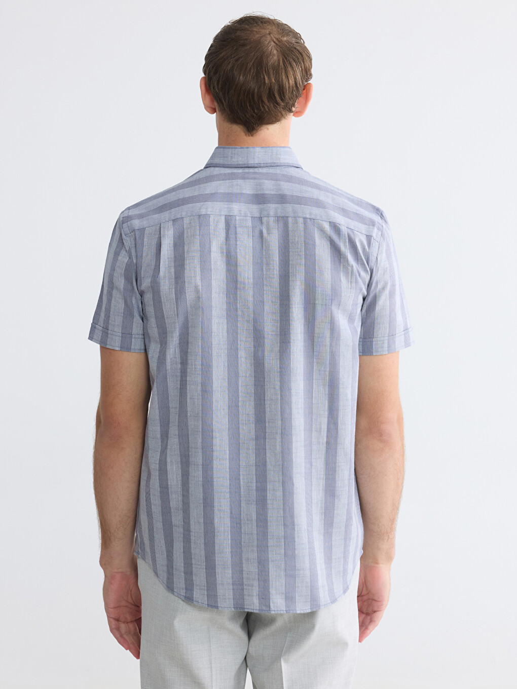 Regular Fit Striped Dobby Men's Shirt-5