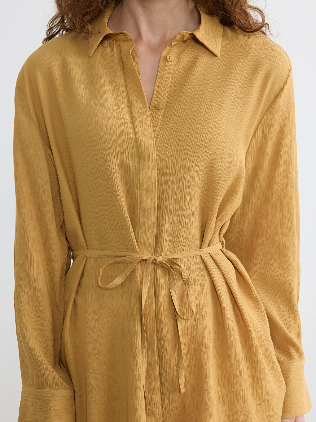 ქალის სარტყელი ტექსტურირებული ქალის პერანგი ტუნიკა-2