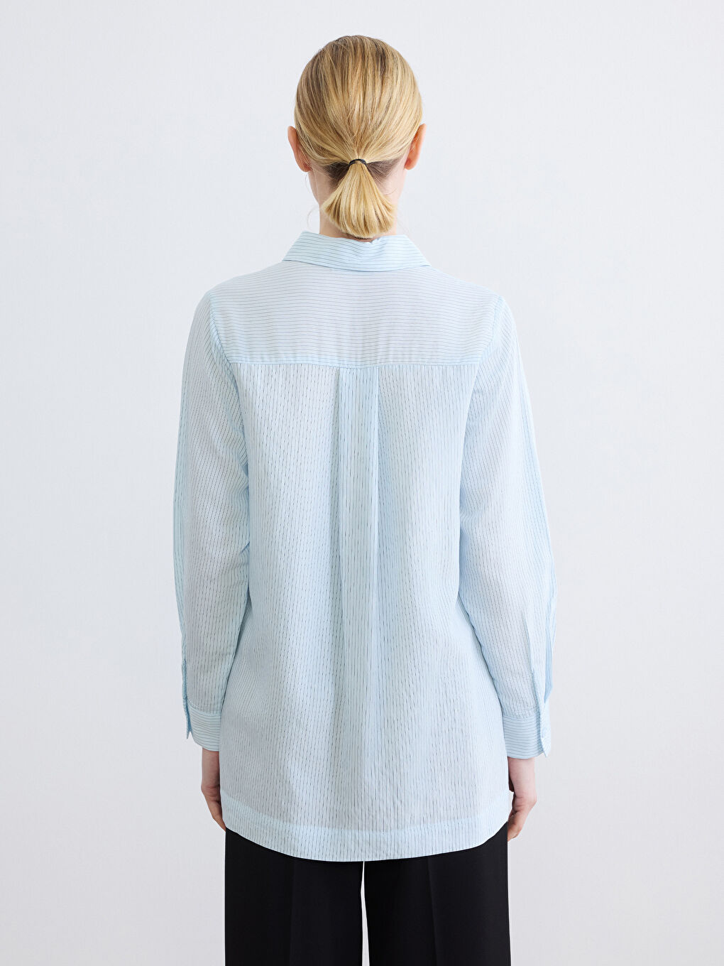 Woman BLUE Shirt Tunic-3