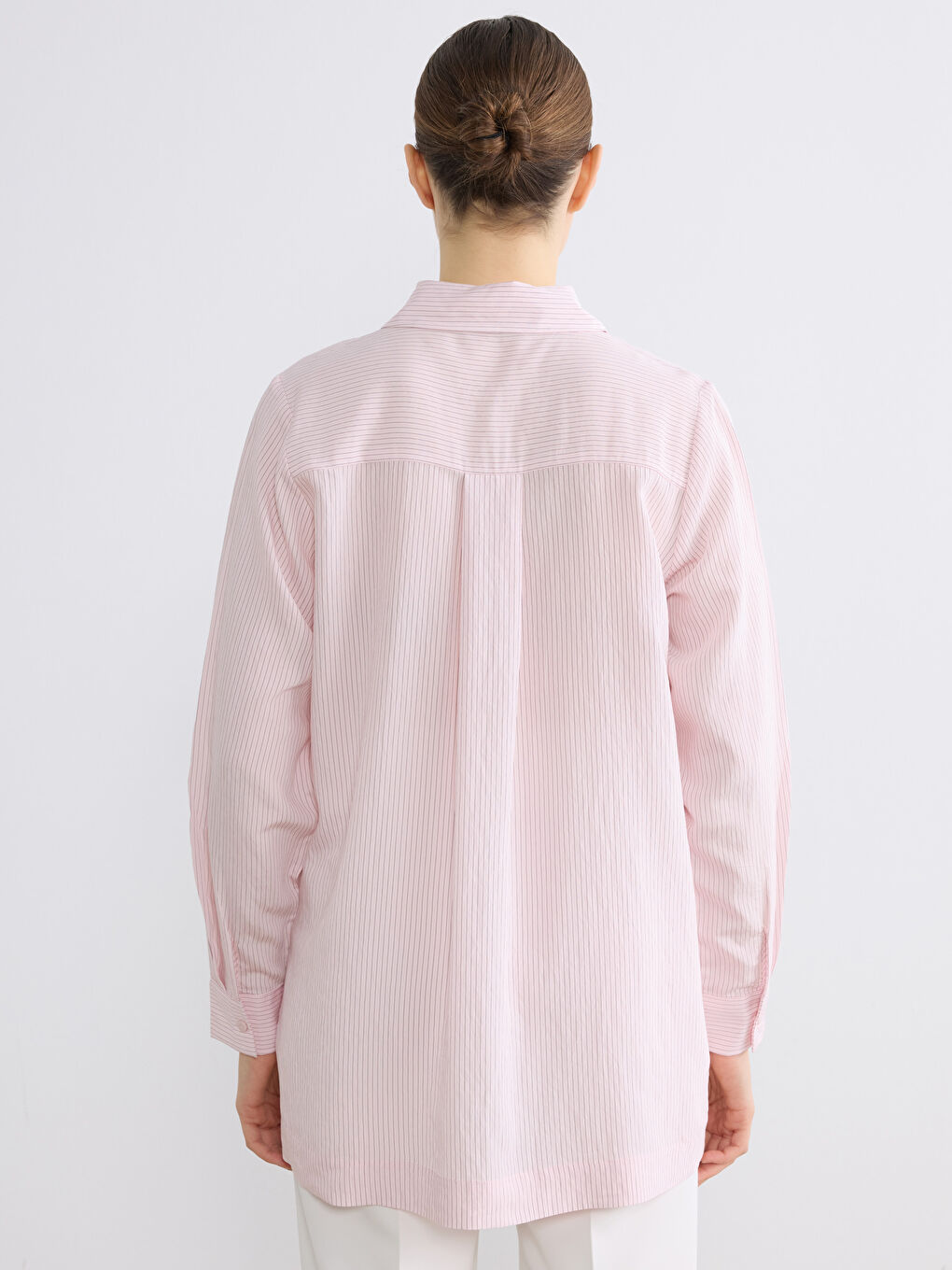 ქალი ვარდისფერი პერანგი ტუნიკა-3