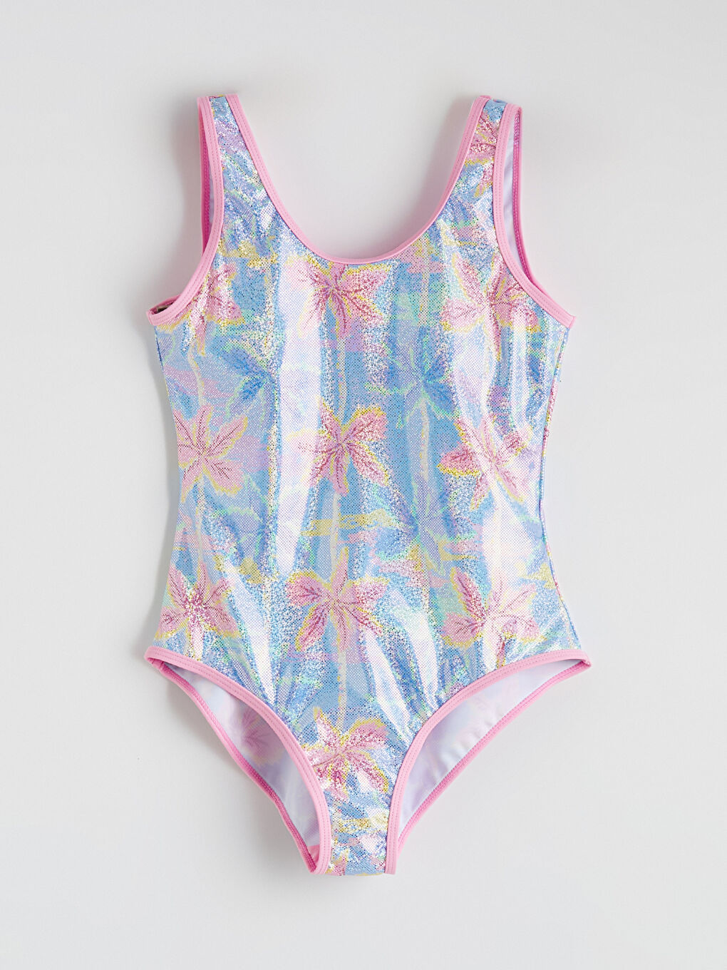 Karışık Baskılı Kız Çocuk Mayo