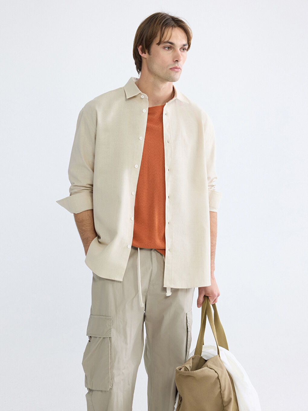 Man BEIGE Shirt