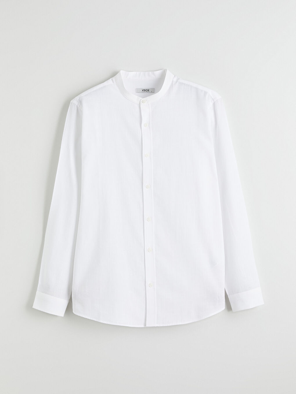 Grandad Collar Poplin Men's Shirt-4