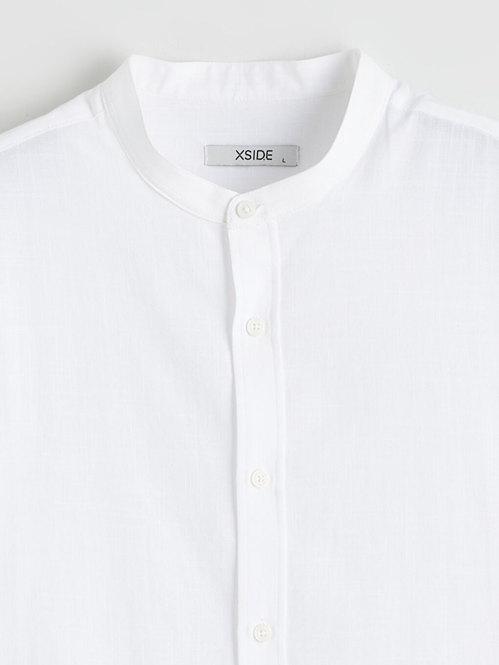 Grandad Collar Poplin Men's Shirt-5