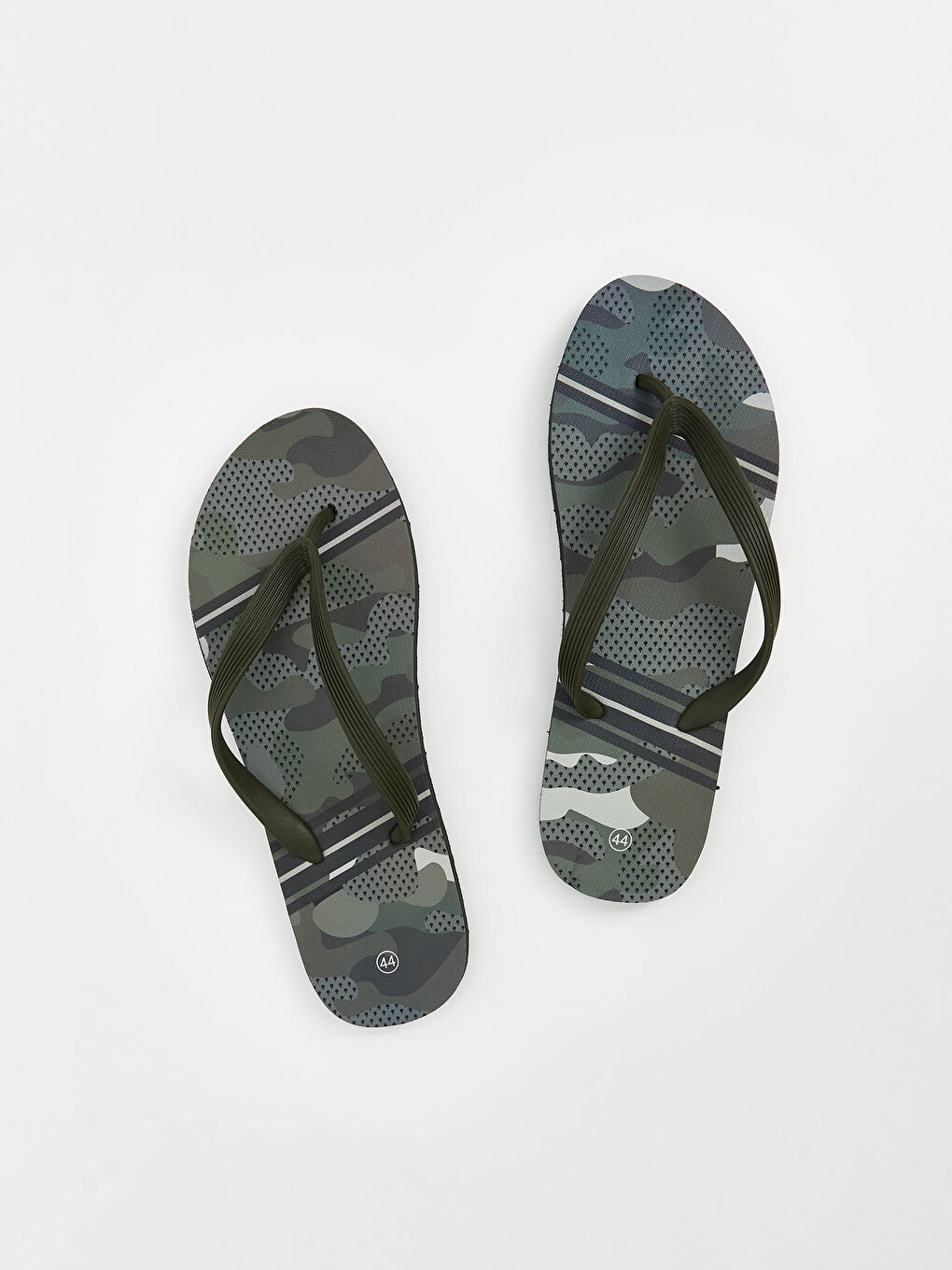 Haki Baskılı Erkek Parmak Arası Terlik-1