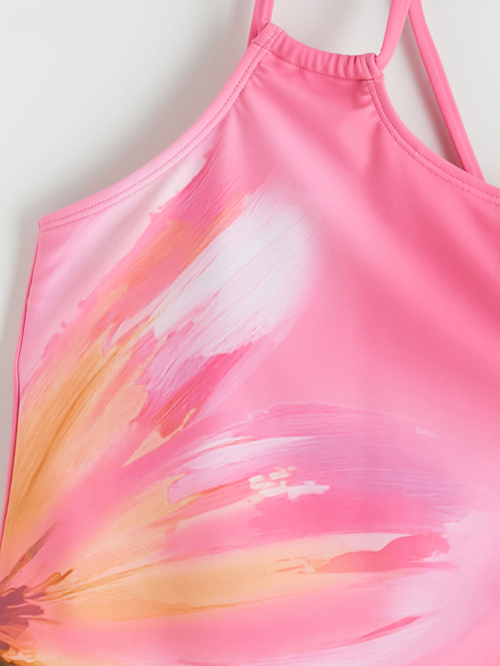 Pembe Baskılı Kız Çocuk Mayo-2