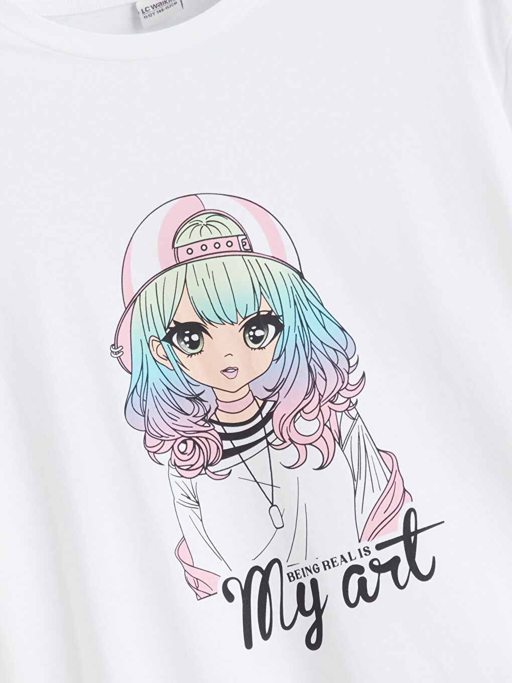 Қыздар ақ Футболка-1