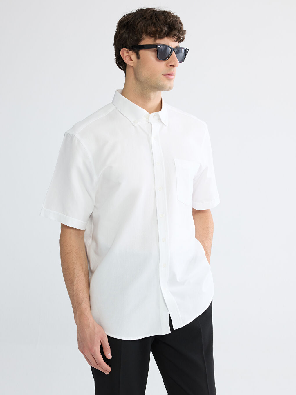 Regular Fit Dobby Shirt for Men