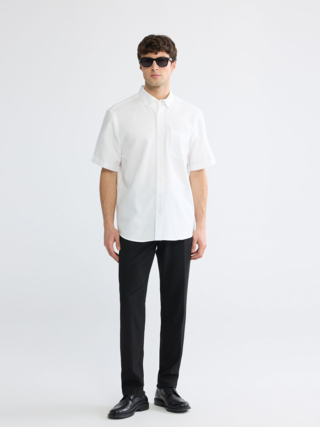 Regular Fit Dobby Shirt for Men-1