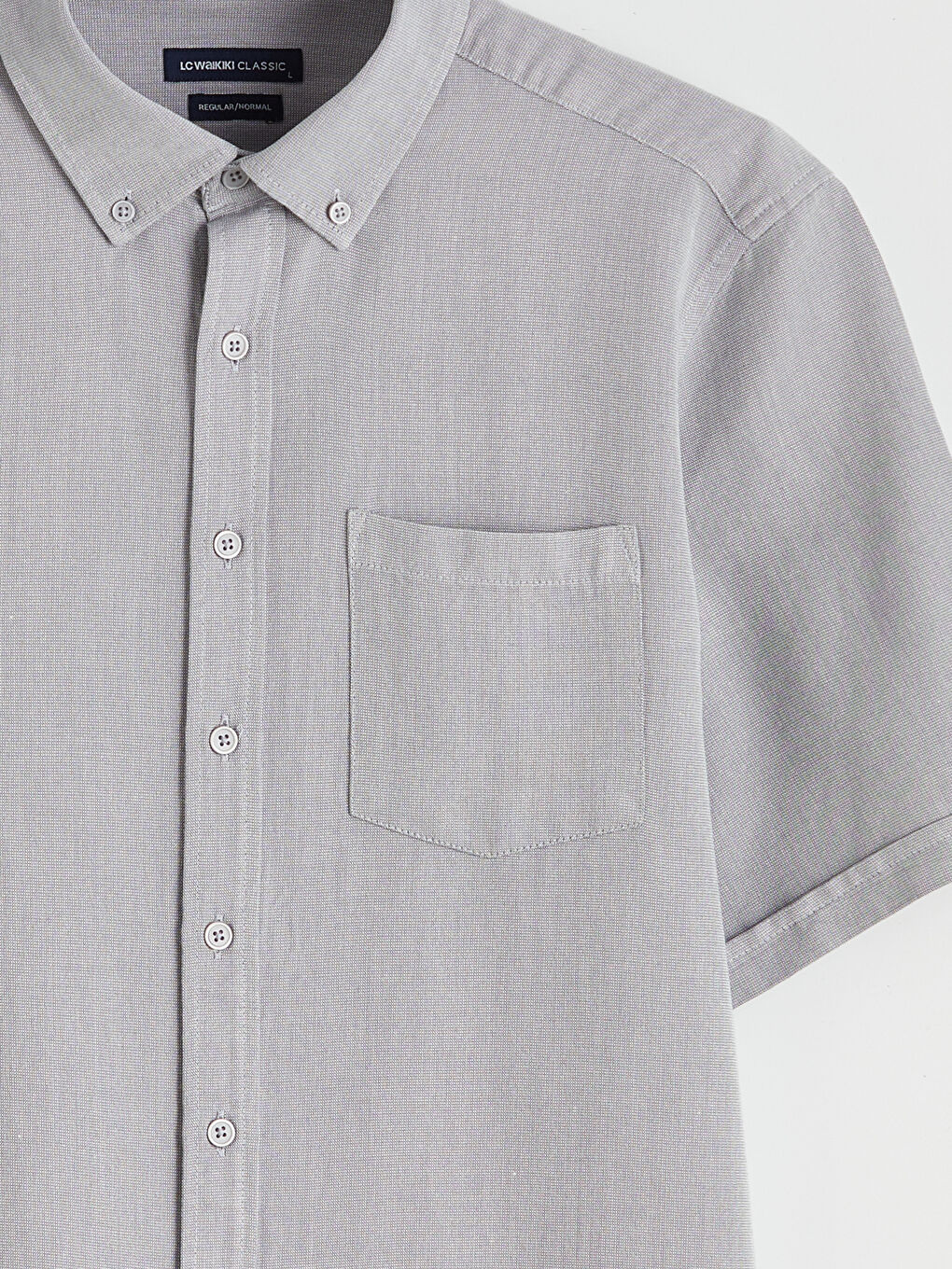 İndigo Regular Fit Armürlü Erkek Gömlek-5