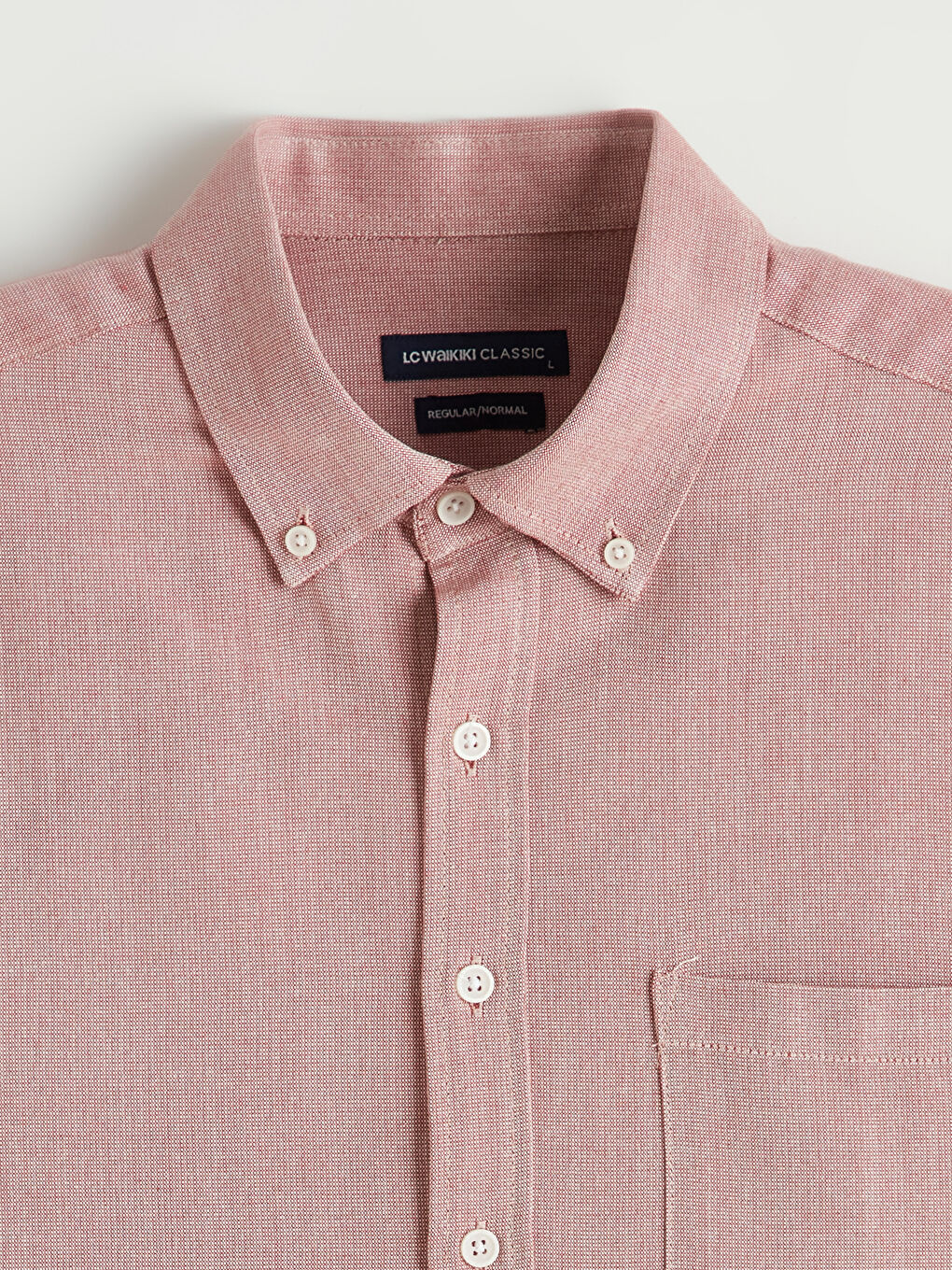 Bordo Regular Fit Armürlü Erkek Gömlek-1