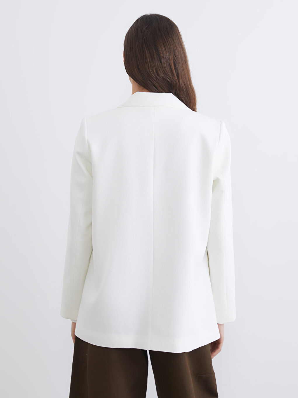Keten Karışımlı Kadın Blazer Ceket-4