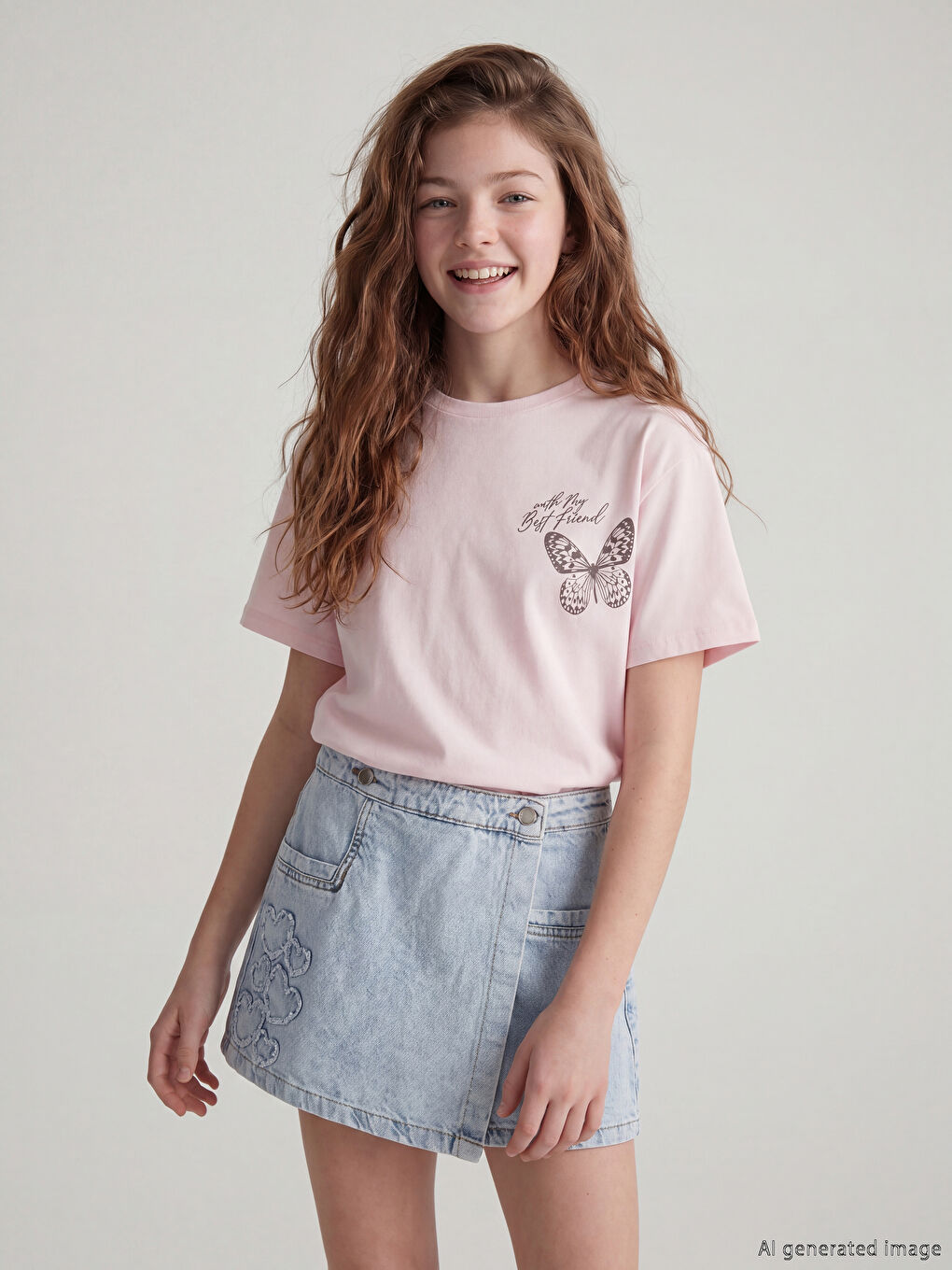 تیشێرتی چاپی پەپڵەو بۆ كچان-1