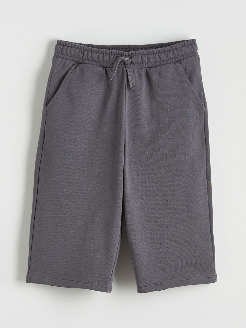 Gri Beli Lastikli Erkek Çocuk Şort