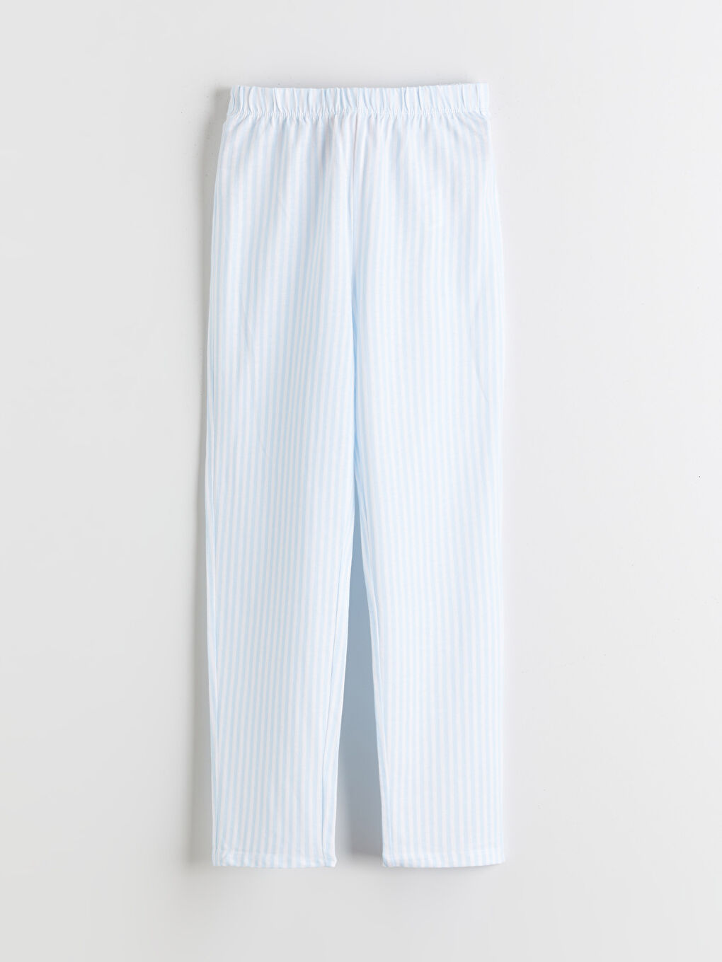 Beyaz Gömlek Yaka Çizgili Kız Çocuk Pijama Takım-3