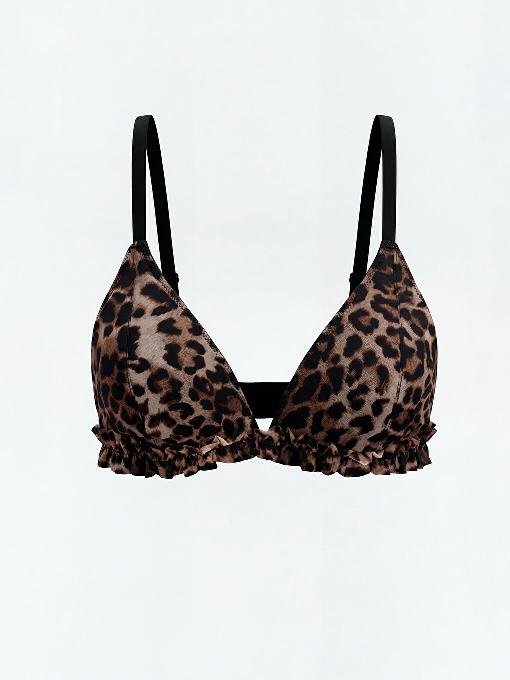 Non-Wired Non Padded Leopard Print Fancy Bralette