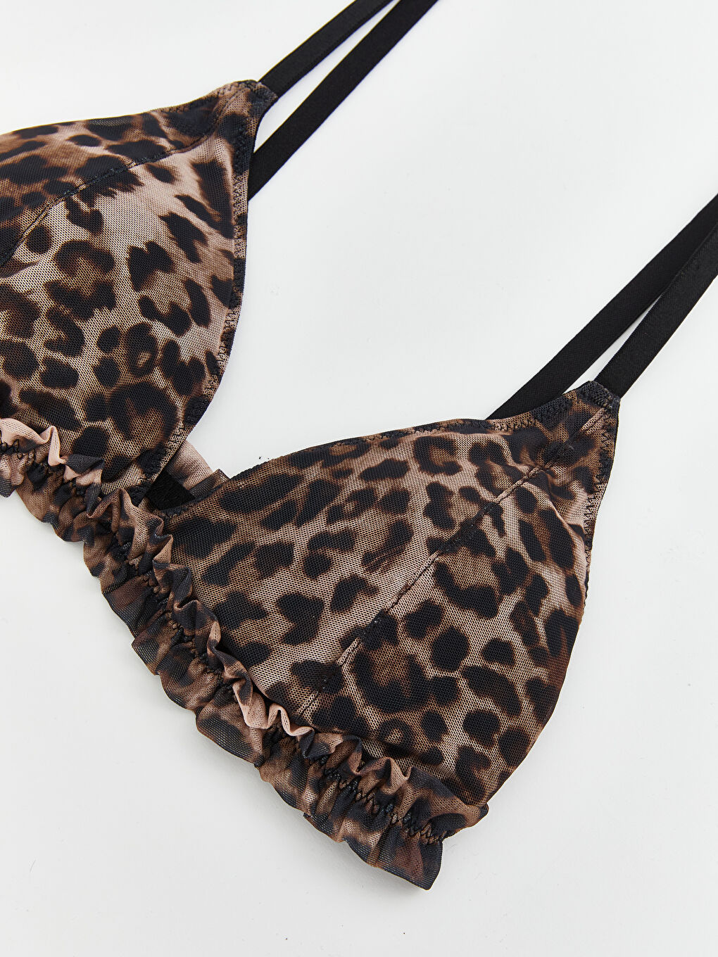 Non-Wired Non Padded Leopard Print Fancy Bralette-2