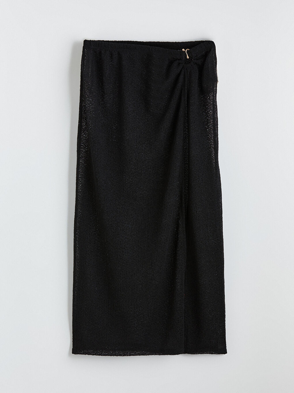 Siyah Beli Lastikli Kadın Plaj Etek