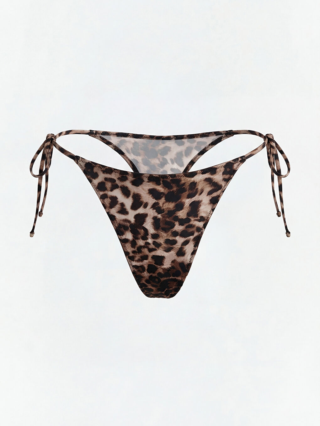 Kahverengi Leopar Desenli Fantezi Tanga Külot