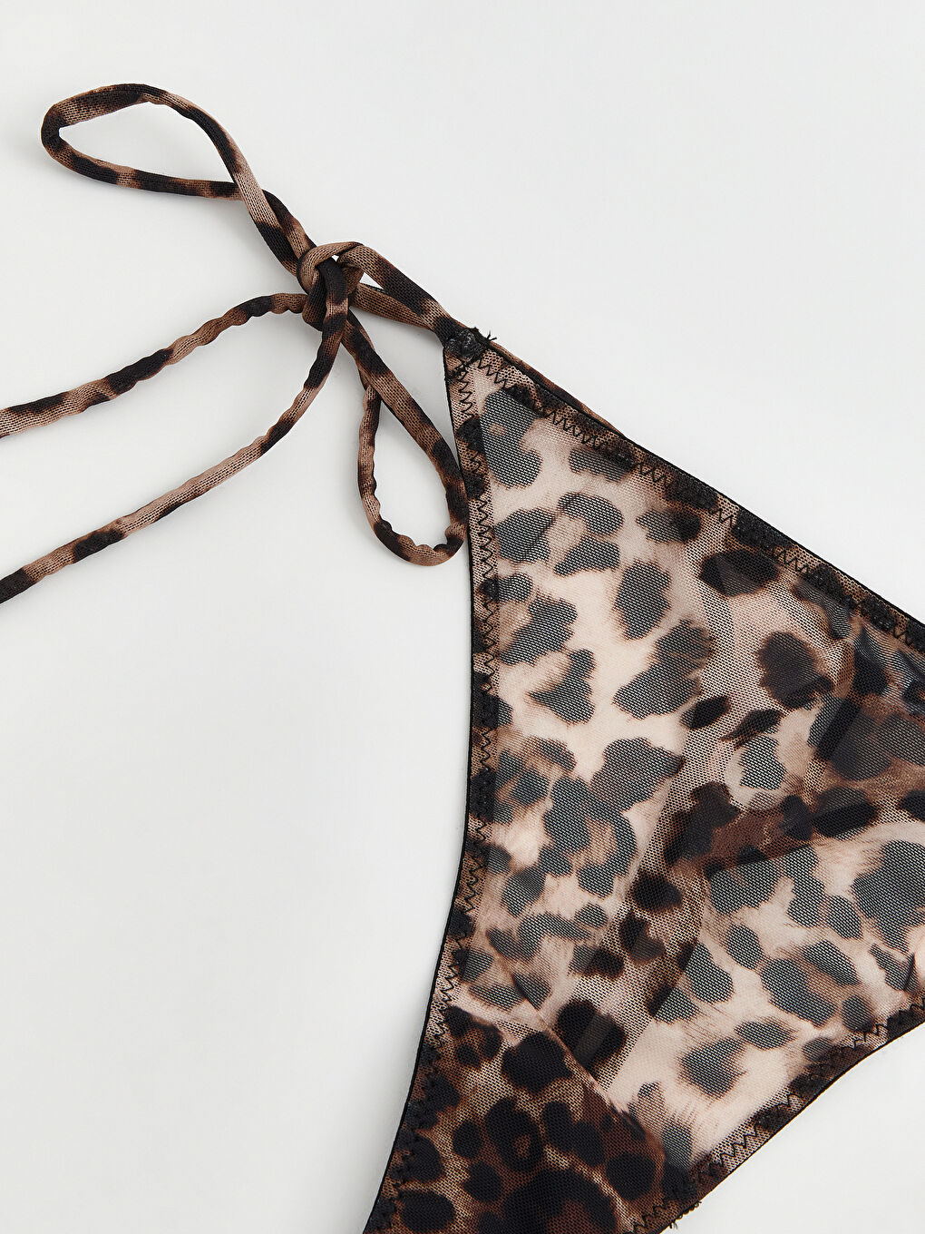Kahverengi Leopar Desenli Fantezi Tanga Külot-2