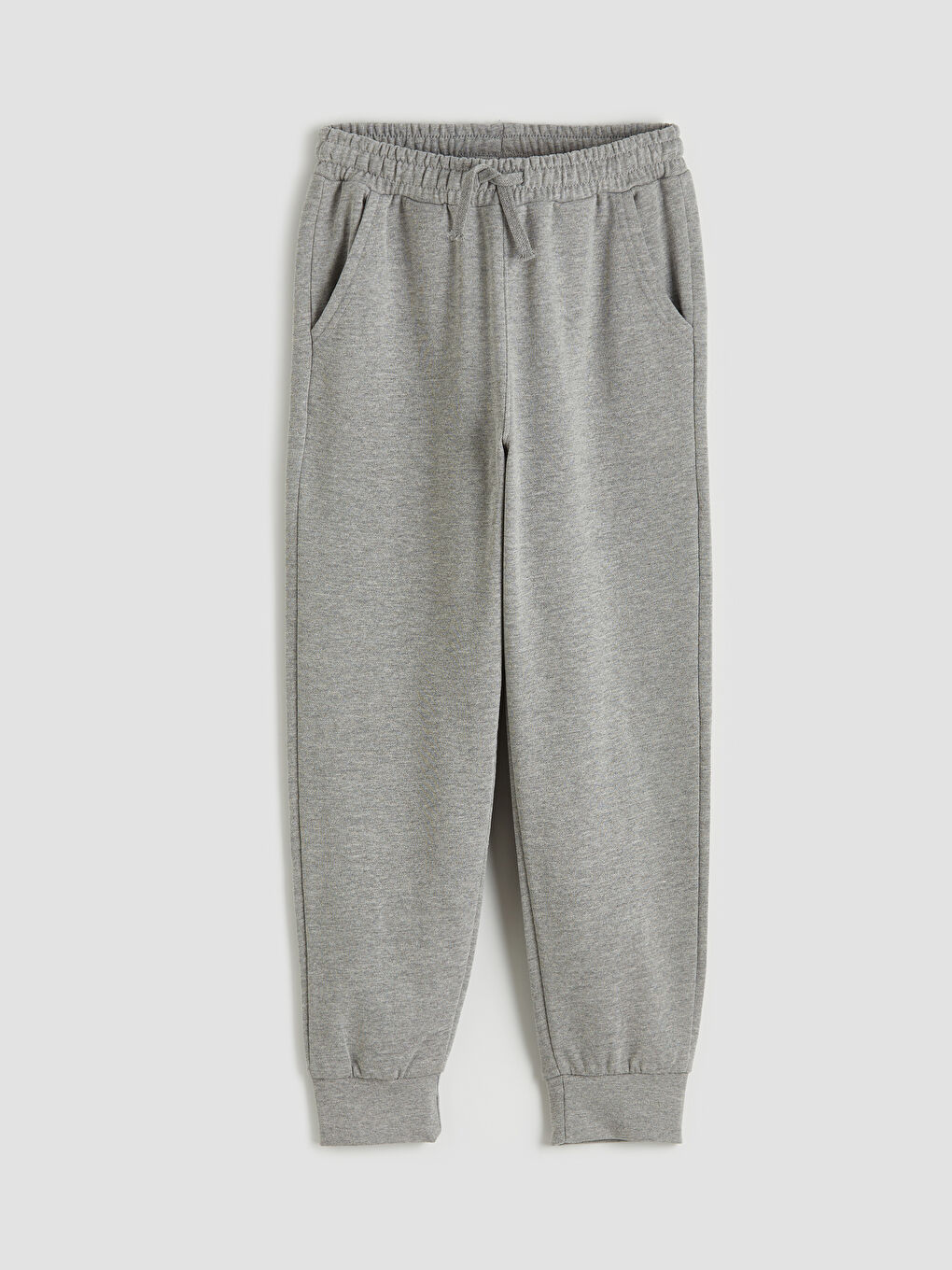 Gri Beli Lastikli Erkek Çocuk Jogger Eşofman Altı