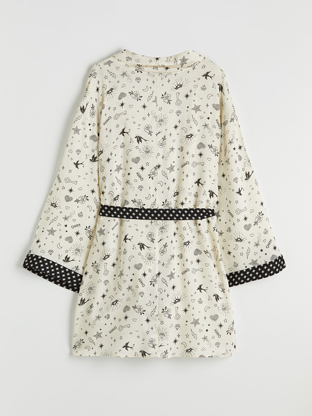 Халат женский с шалевым воротником и узором-1