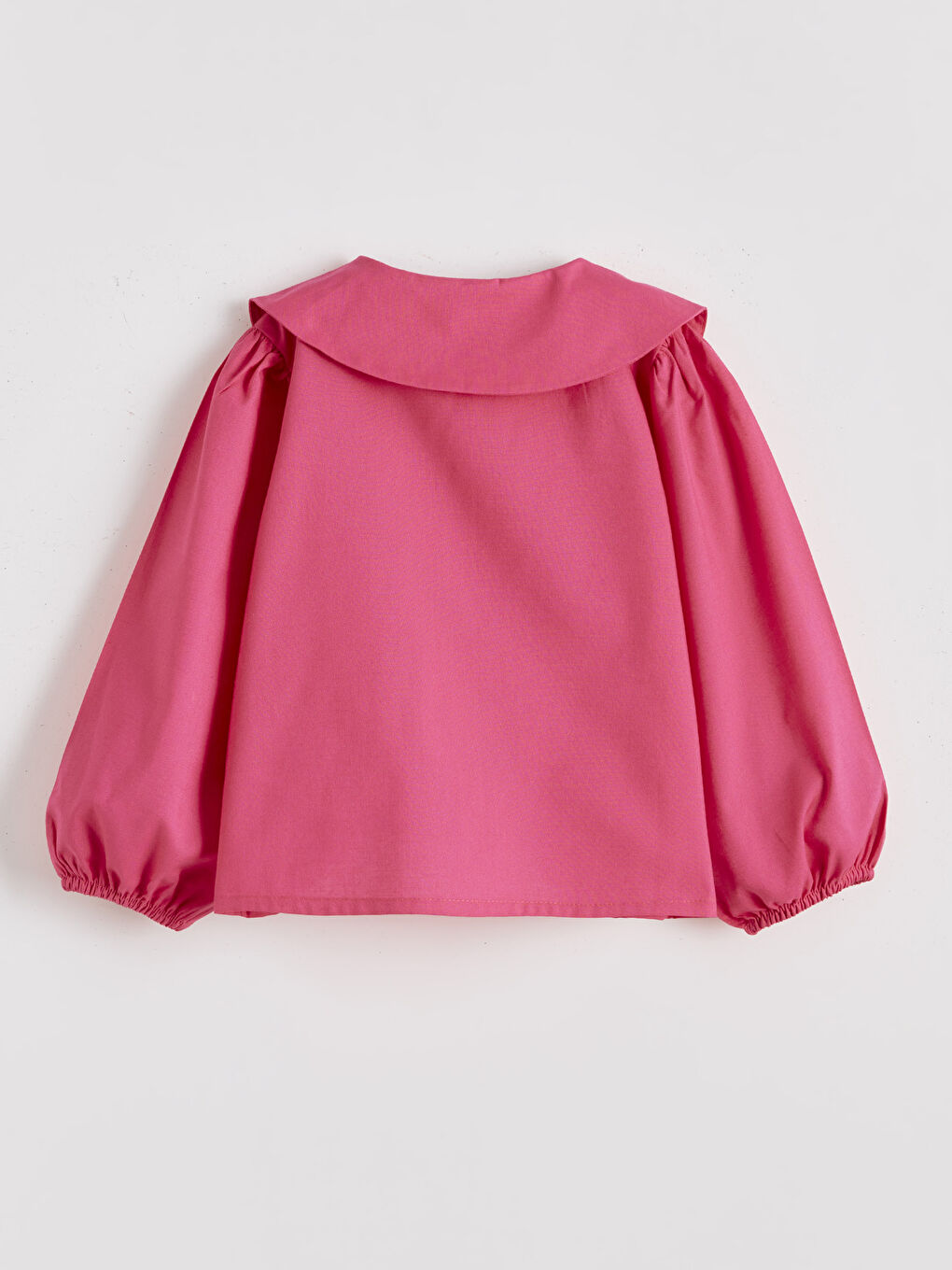 Peter Pan Collar Long Sleeve Girls' Shirt-1