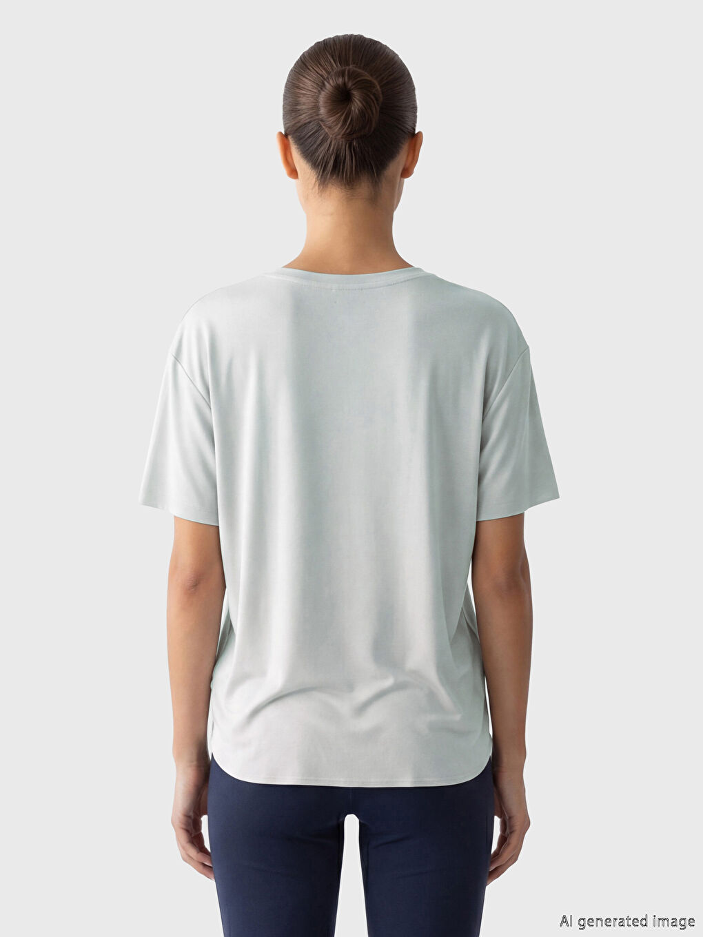 Crew Neck Oversize Women's Sports T-Shirt-3