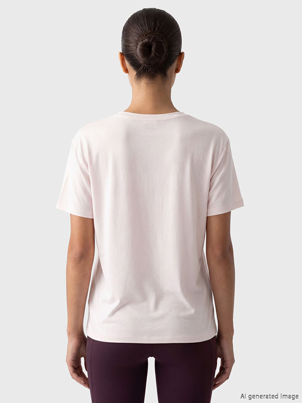 T-shirt sportiv i madh për Gra me jakë të rrumbullakët-3