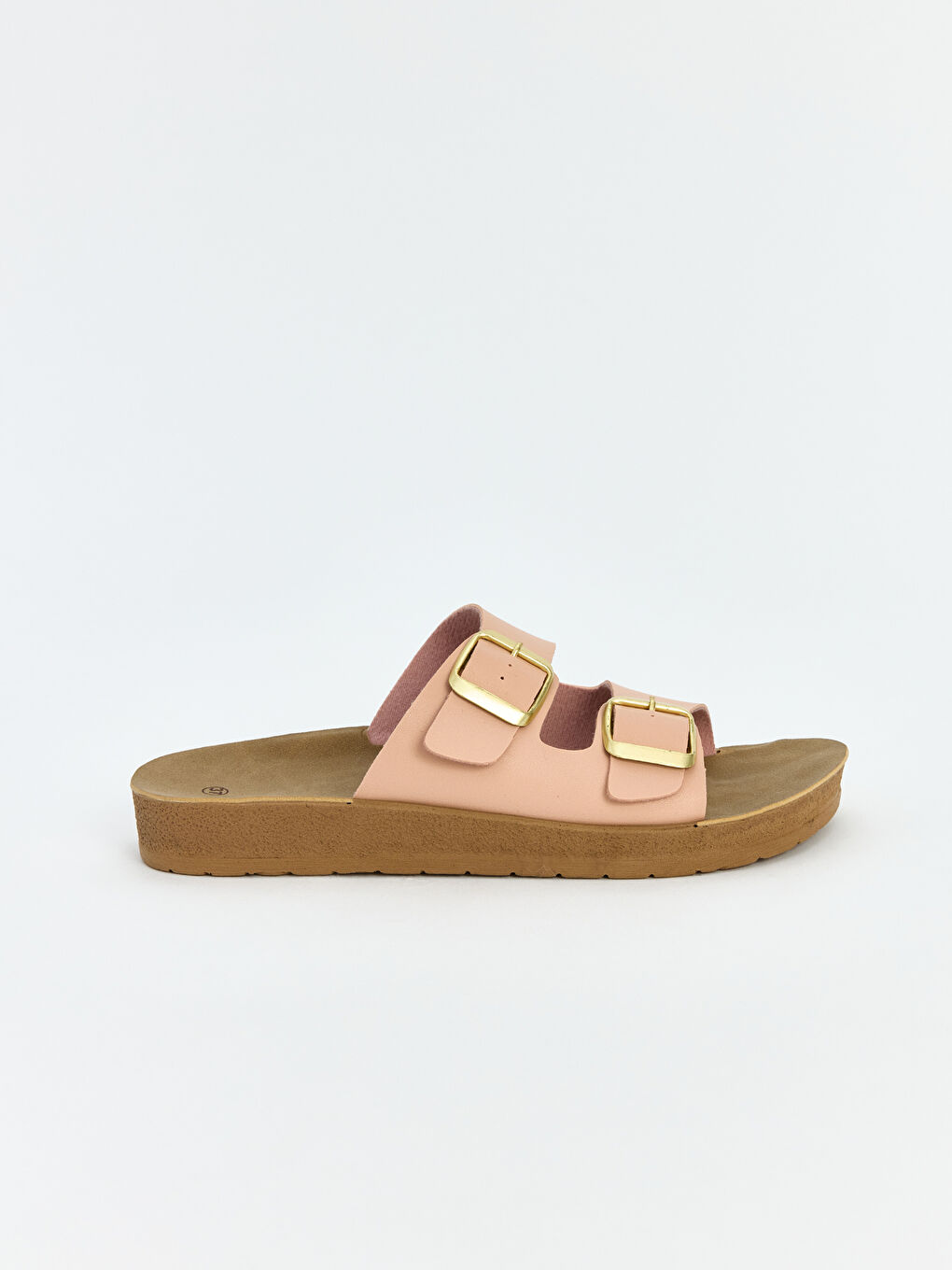 Pembe Kadın Toka Detaylı Terlik-1