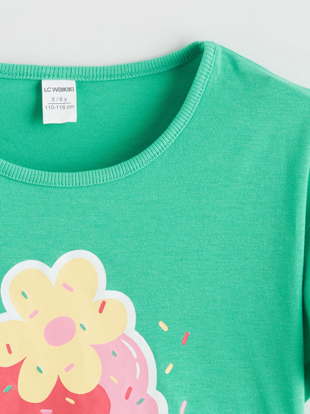 Flower Printed Girls' Jersey T-Shirt-1