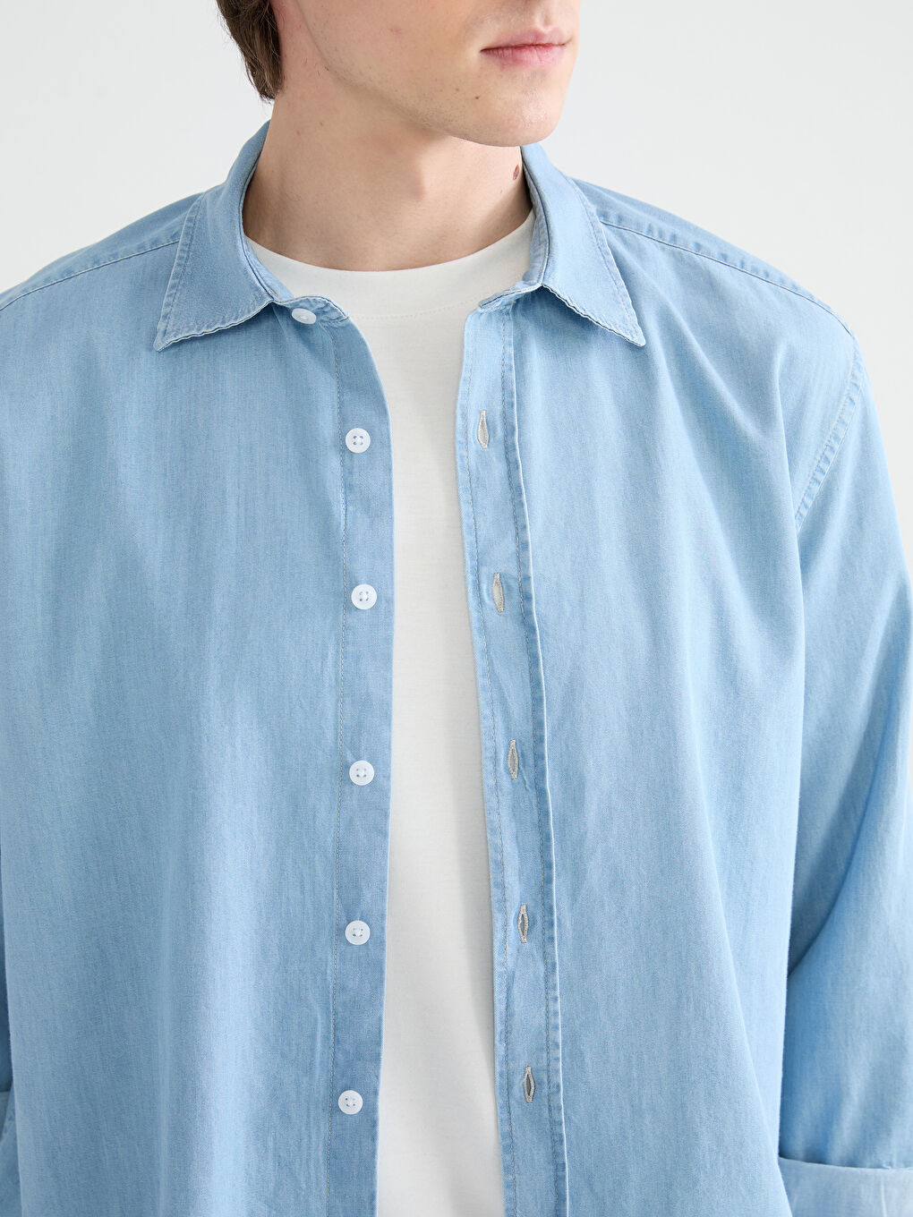 Mavi Regular Fit Gabardin Erkek Gömlek-2