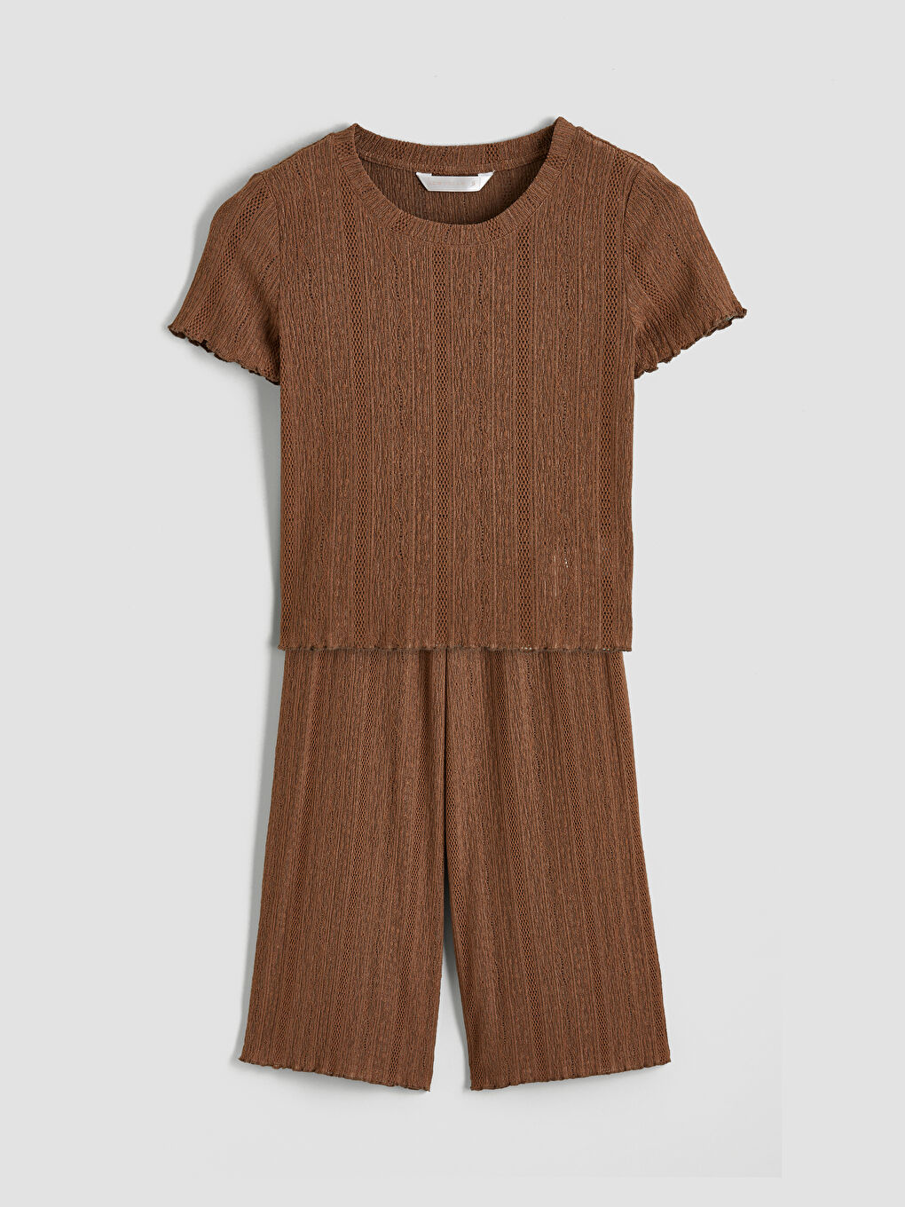 طقم بيجامات كابري بني امرأة-4