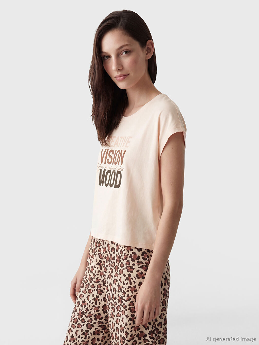 Жена Екрю Комплект пижами-1